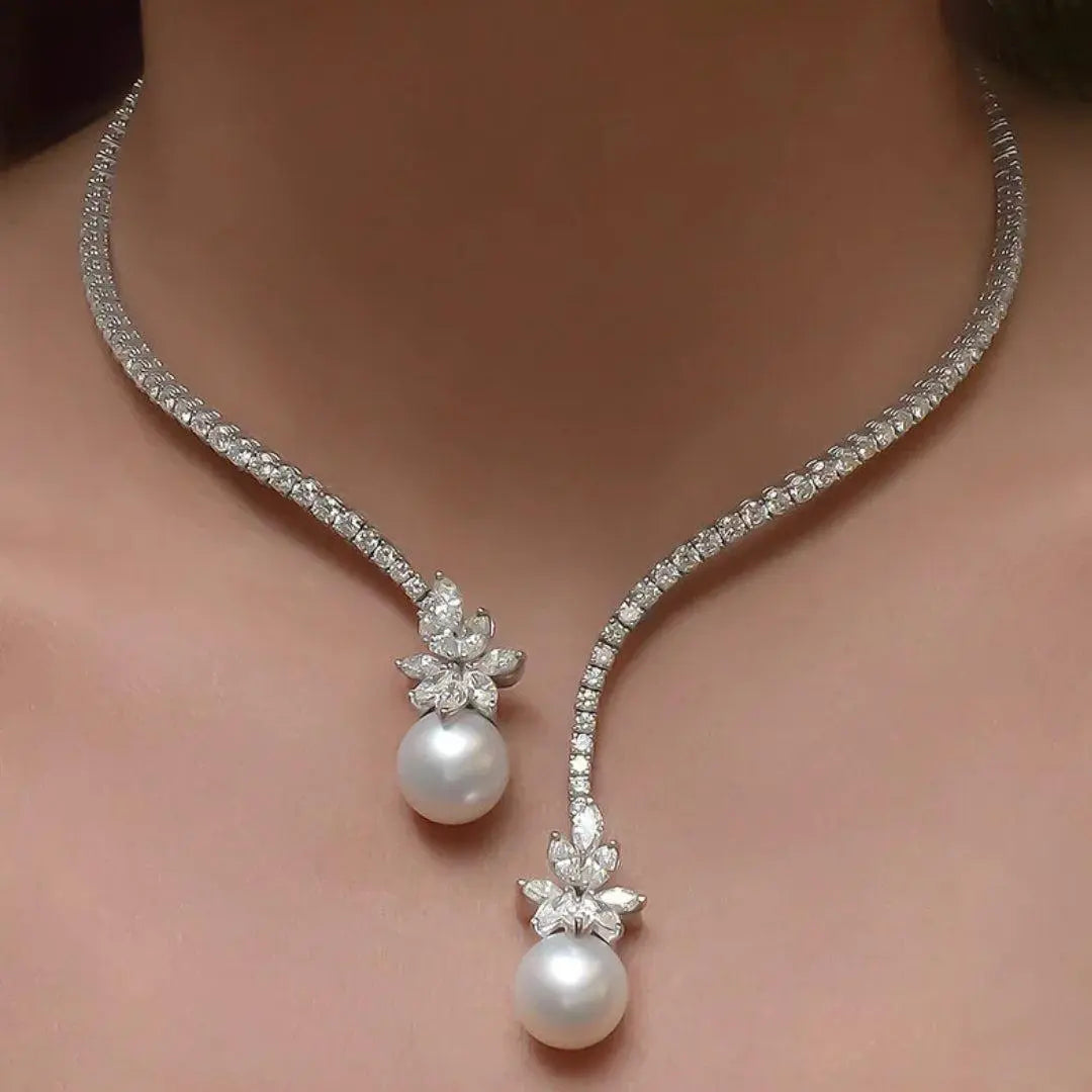 Valentina – Elegantní náhrdelník s perlami ze stříbra