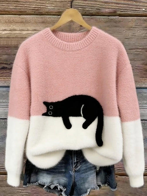 Aileen™ | Elegantní oversize mikina s kočičím potiskem