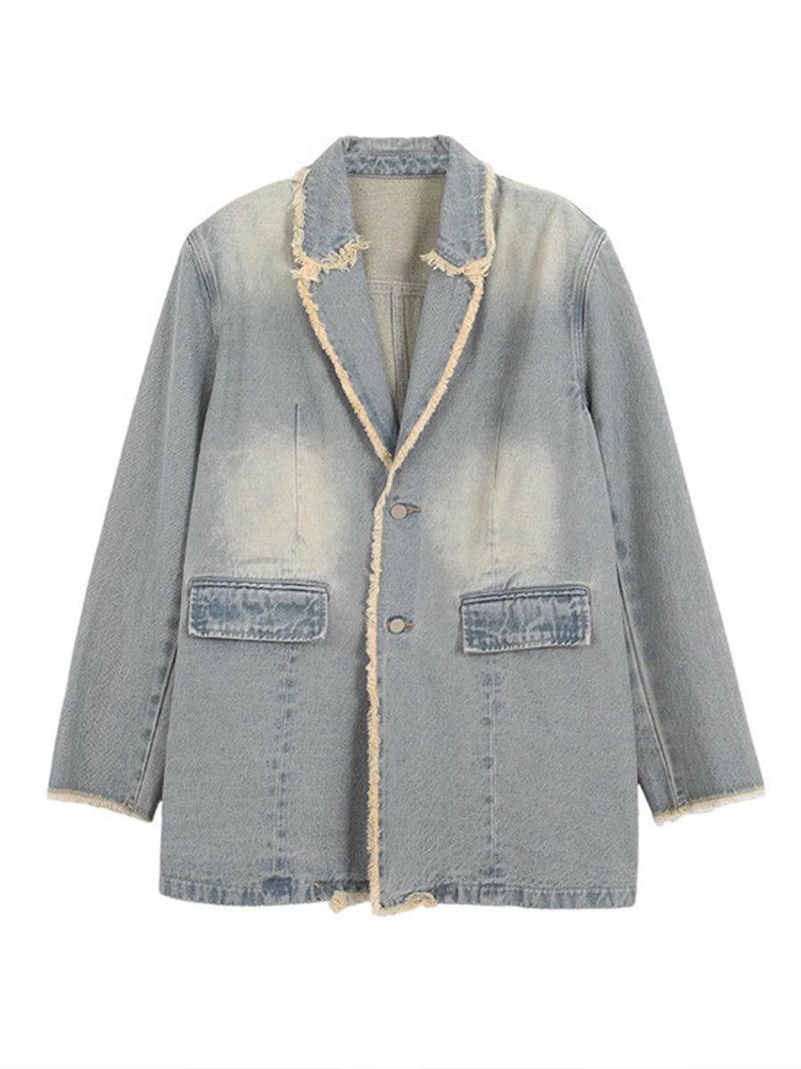 Dita | Oversize sako ve vintage stylu s nezažehlenými okraji