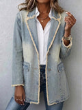 Dita | Oversize sako ve vintage stylu s nezažehlenými okraji