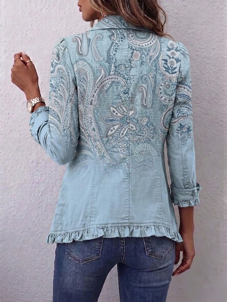Estera | Vintage bunda s volánky a paisley potiskem